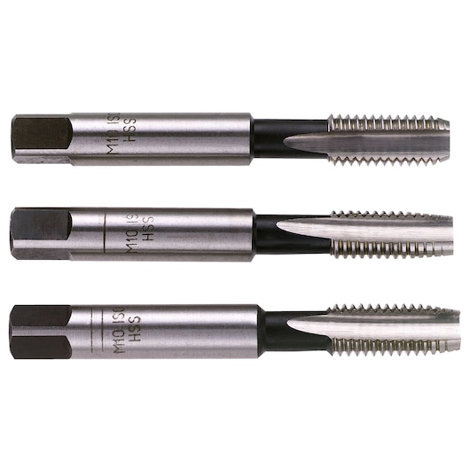 Standard taps, set of 3 taps (taper, second and bottoming), M16 x 2.0 mm