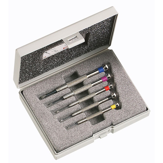 MICRO-TECH® screwdrivers watchmaker screwdriver slotted, set of 5 pieces