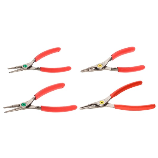 Set of 4 straight nose Circlips® pliers, 10-60 mm