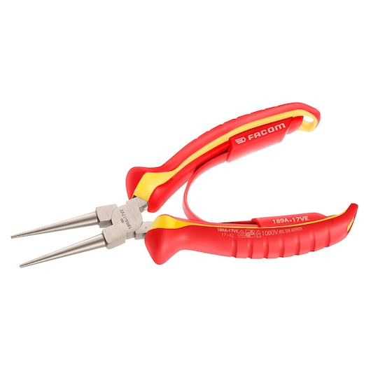 VDE round nose pliers, 170 mm