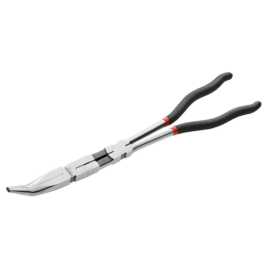 Extra long 45° half-round nose pliers, 340 mm