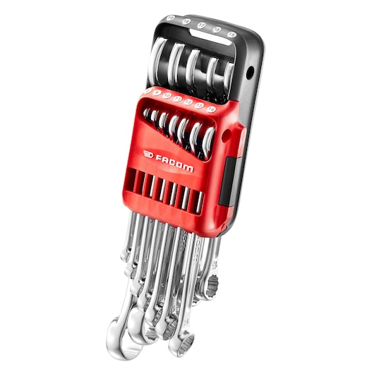7 - 19mm Combination Wrench Set, Holder (12 Pc)