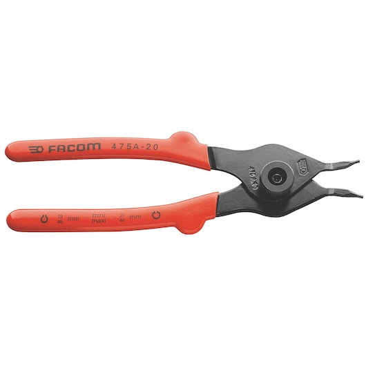 Reversible inside and outside Circlips® pliers, 10-30 mm