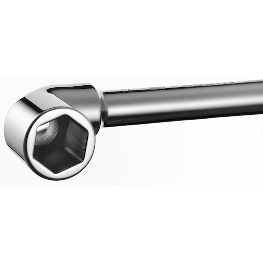 Angled-socket wrench, (6 x 6 Points), 10 mm