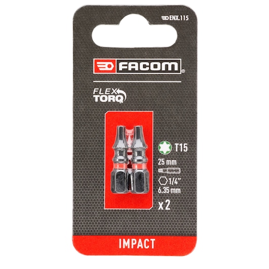 TORX® 25mm, 2 packs, Impact Flextorq, T15