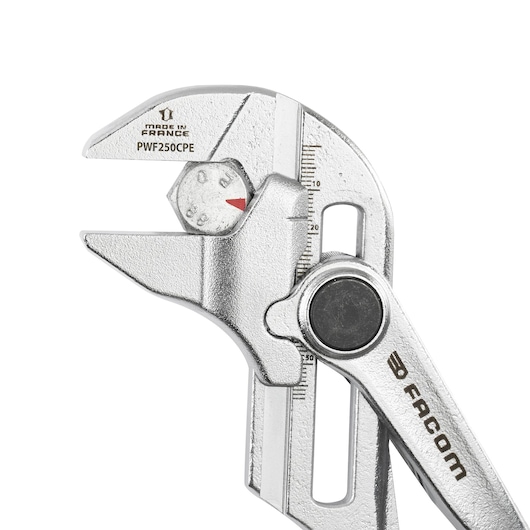 Plier wrench bi-material handle, 250 mm