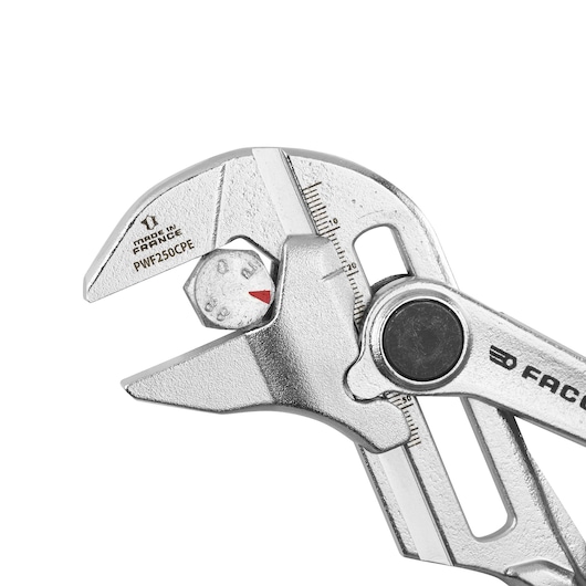 Plier wrench bi-material handle, 250 mm
