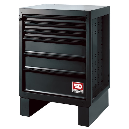 Base unit, 6 drawers, 569 x 421 mm, black