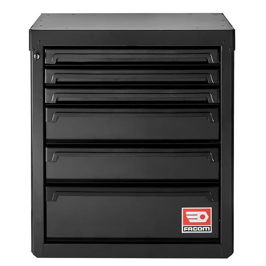Front view of base unit 6 drawers RWS2 black